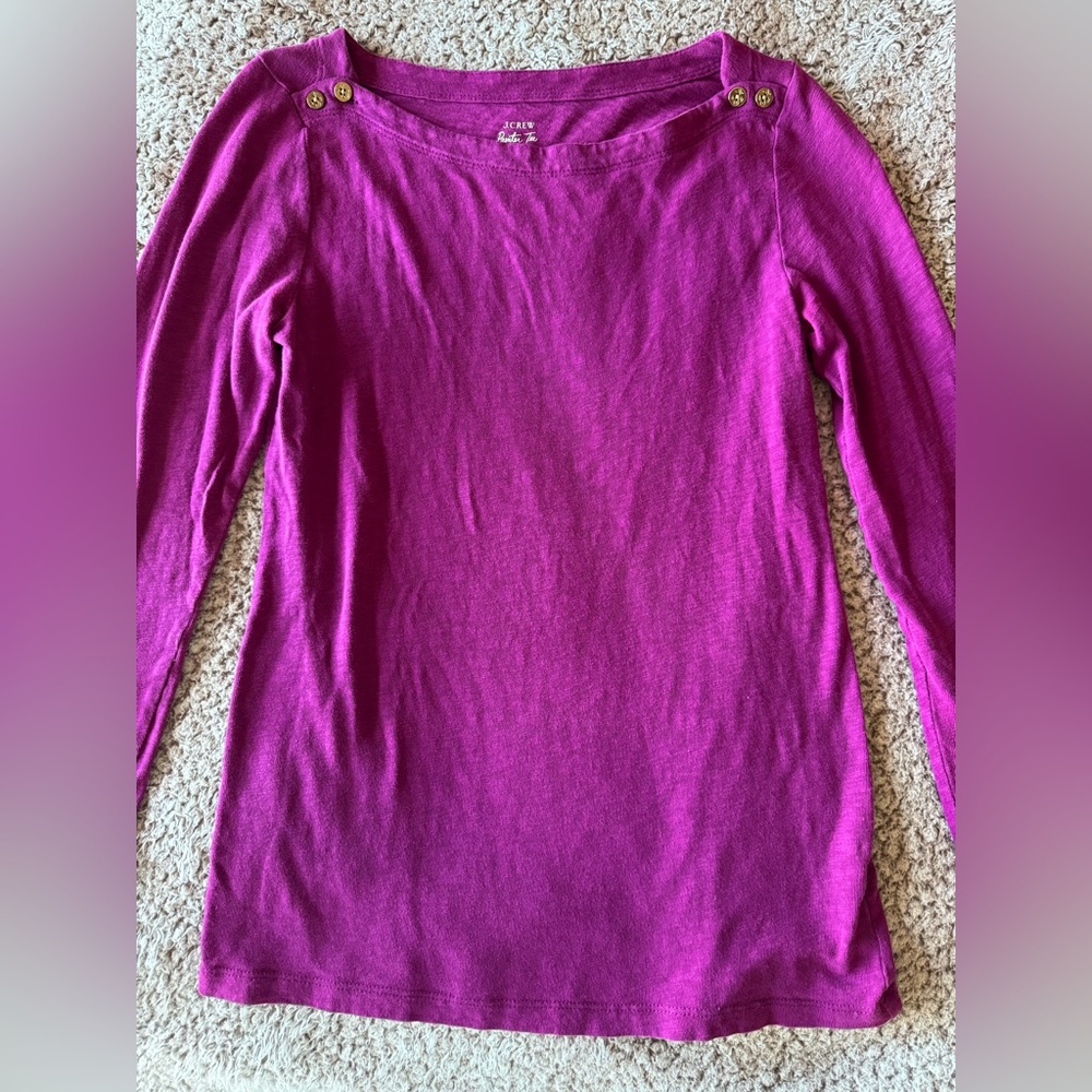 J. Crew Rich Purple Painter Tee